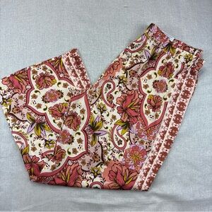 Jm Collection Plus Size Pull-on Satin Medallion Pants Size 3X